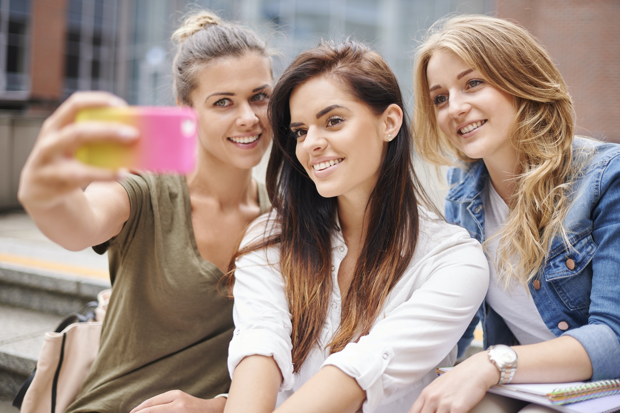 Selfie with my friends from university